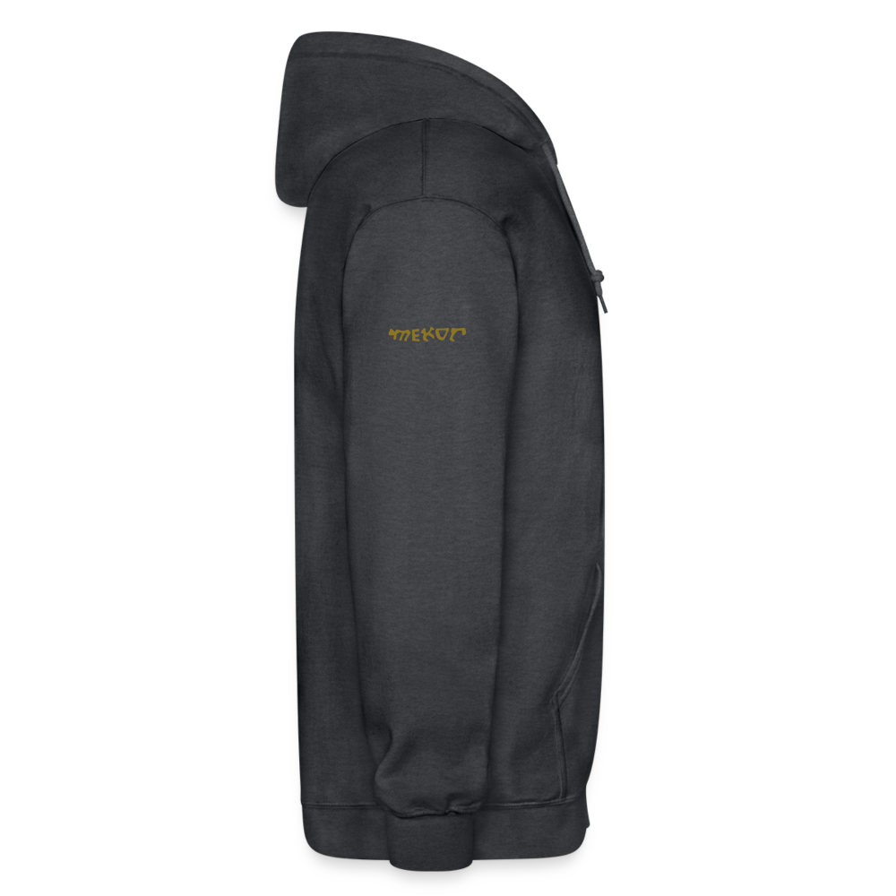 Ancient Love/Magen Protection Spell Amulet Gold Foil Heavy Blend Zip Hoodie - deep heather