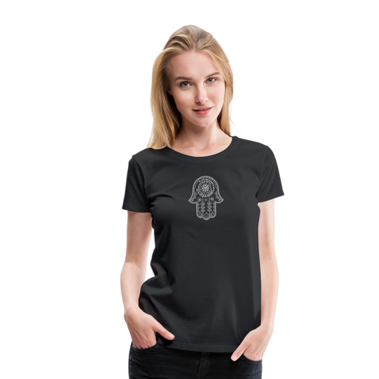 Hamsa Spell Womens T-Shirt - black