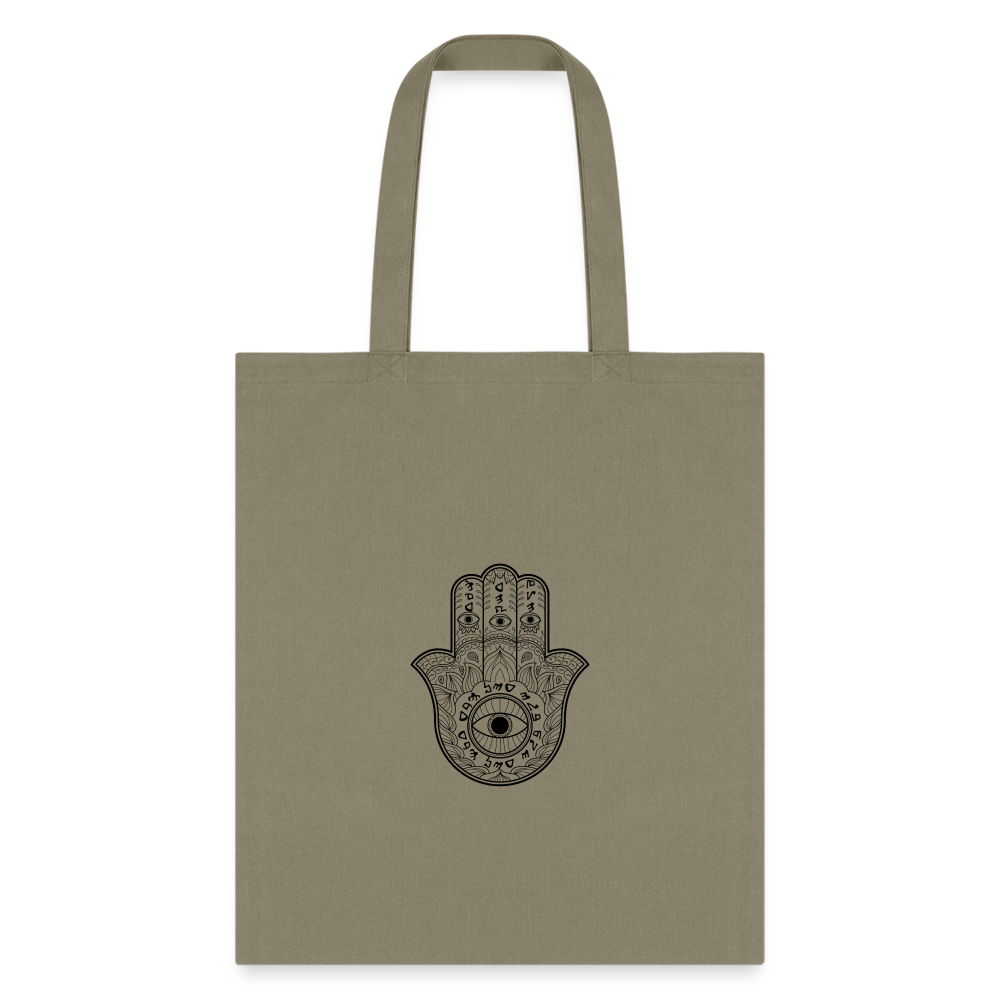 Single Hamsa Tote Bag - khaki