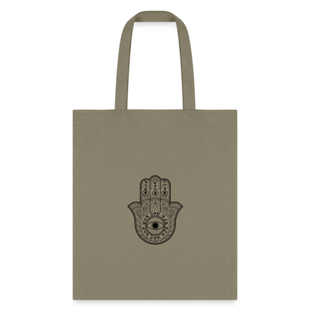 Single Hamsa Tote Bag - khaki