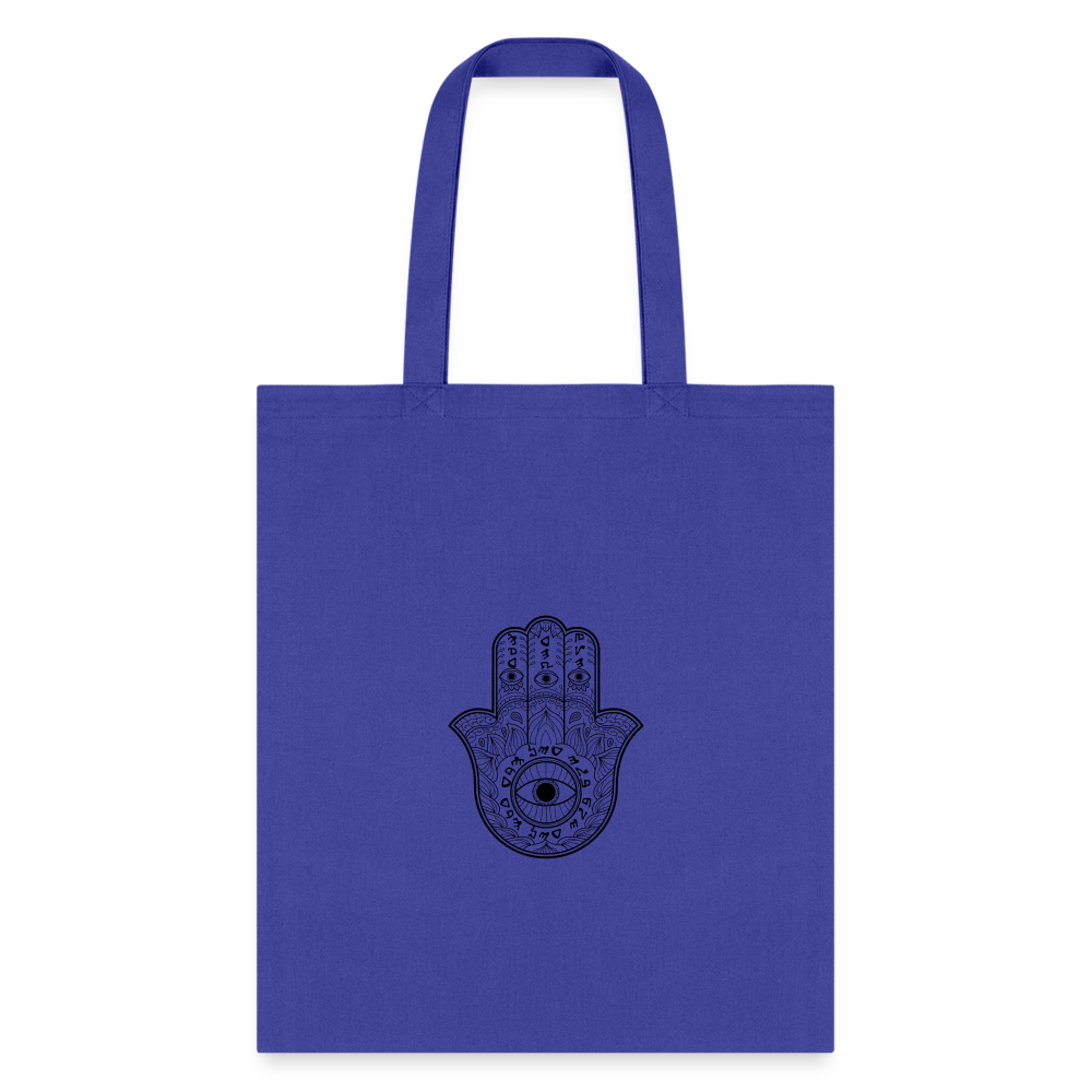 Single Hamsa Tote Bag - royal blue