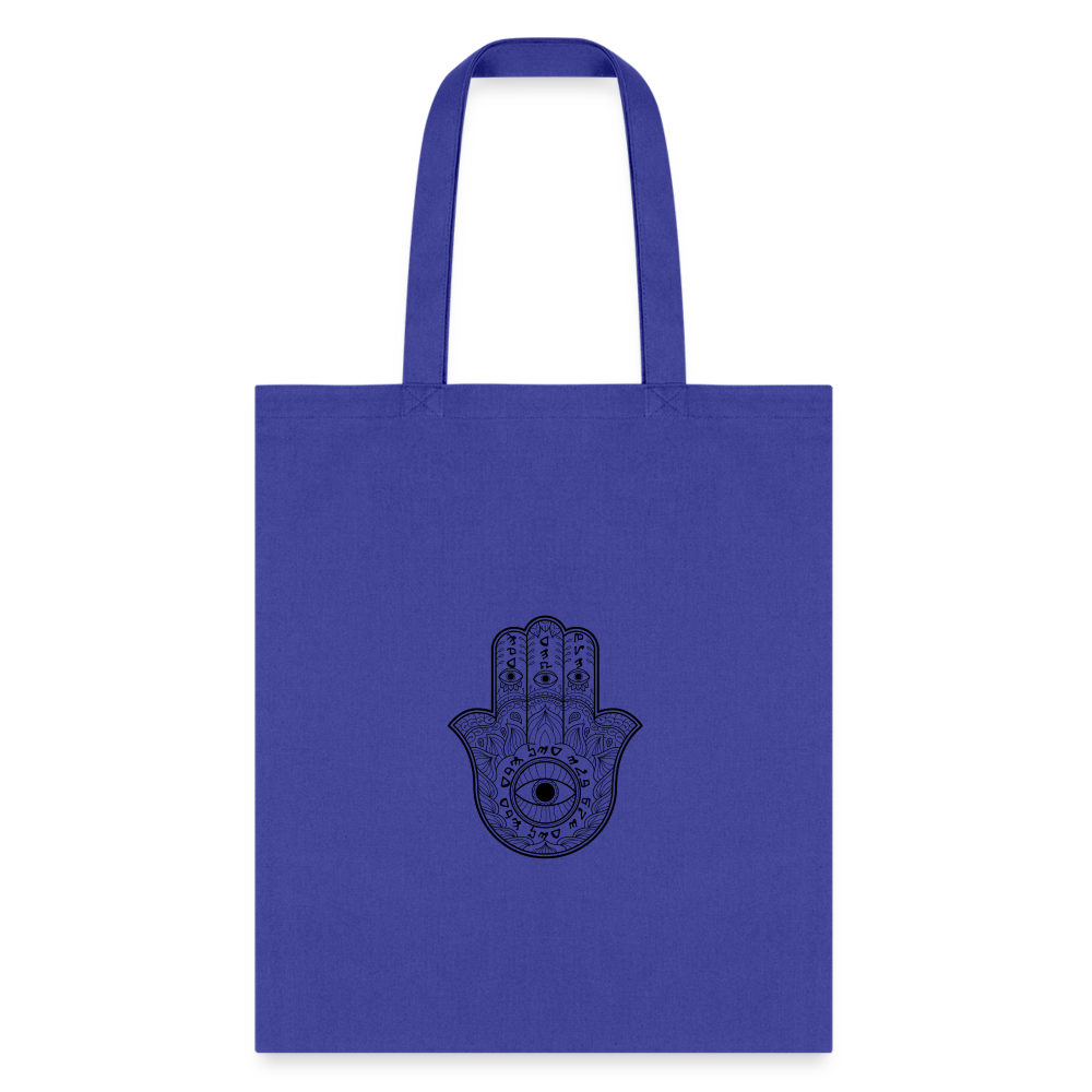 Single Hamsa Tote Bag - royal blue