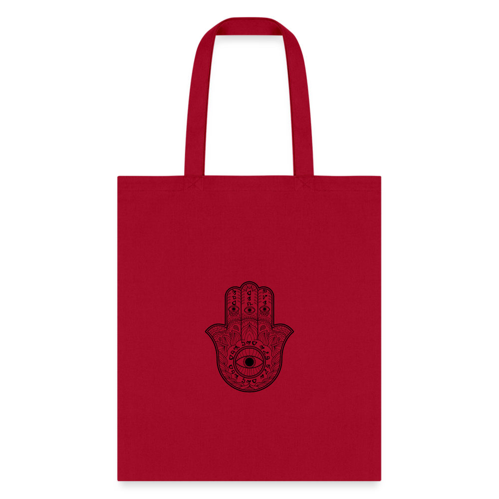Single Hamsa Tote Bag - red