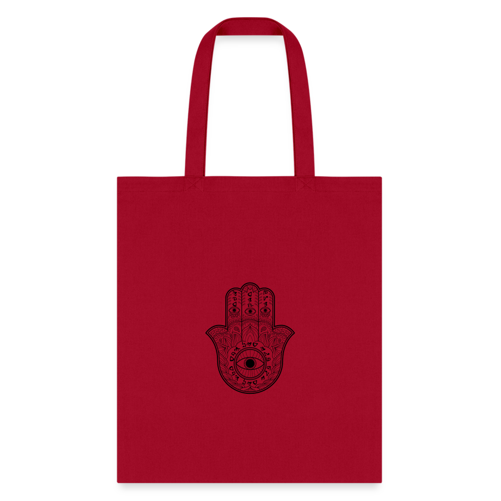 Single Hamsa Tote Bag - red