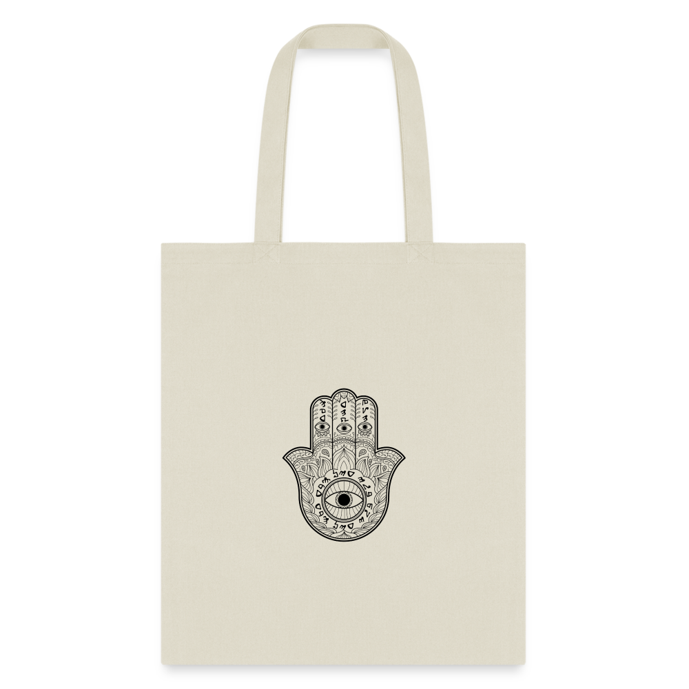 Single Hamsa Tote Bag - natural