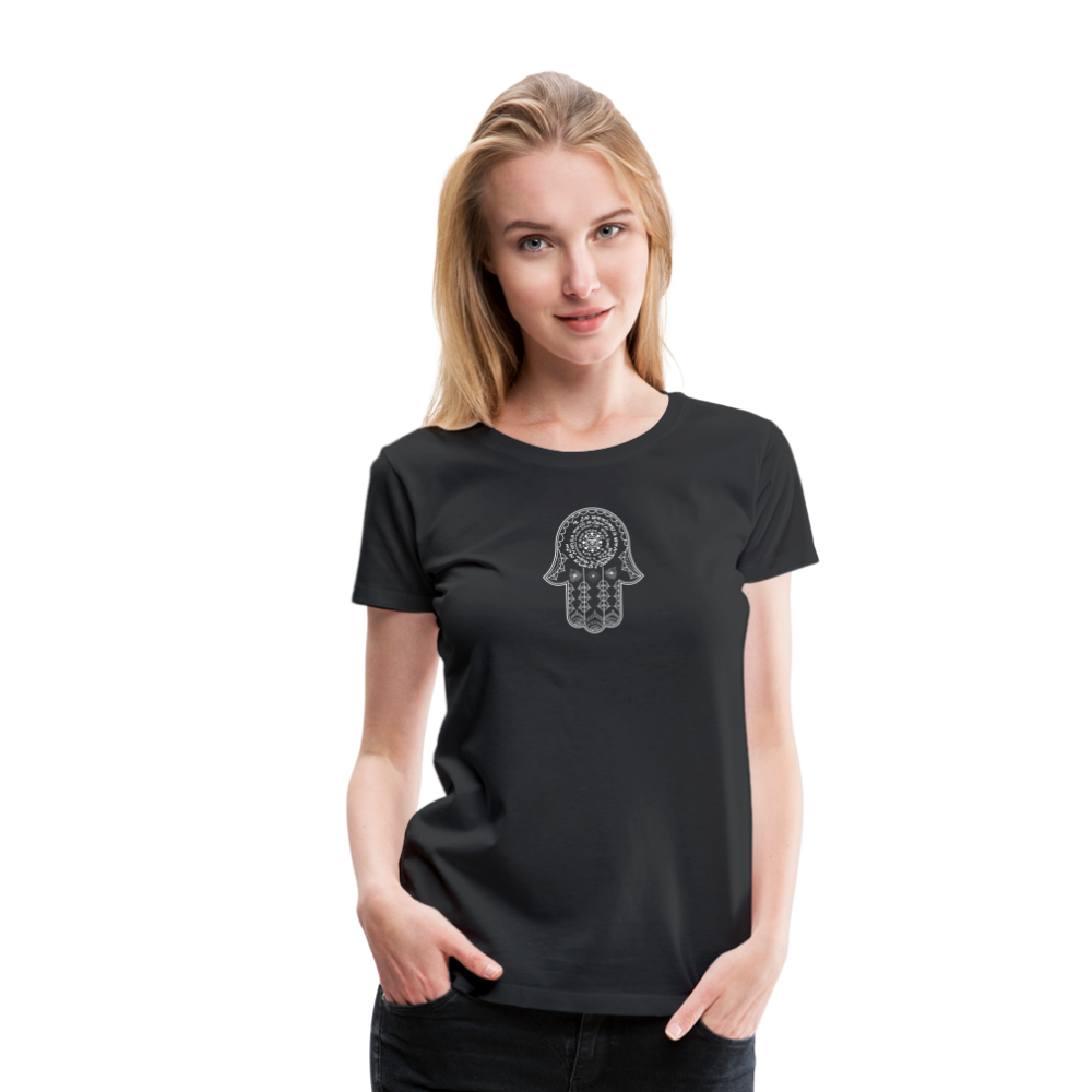 Hamsa Spell Womens T-Shirt - black