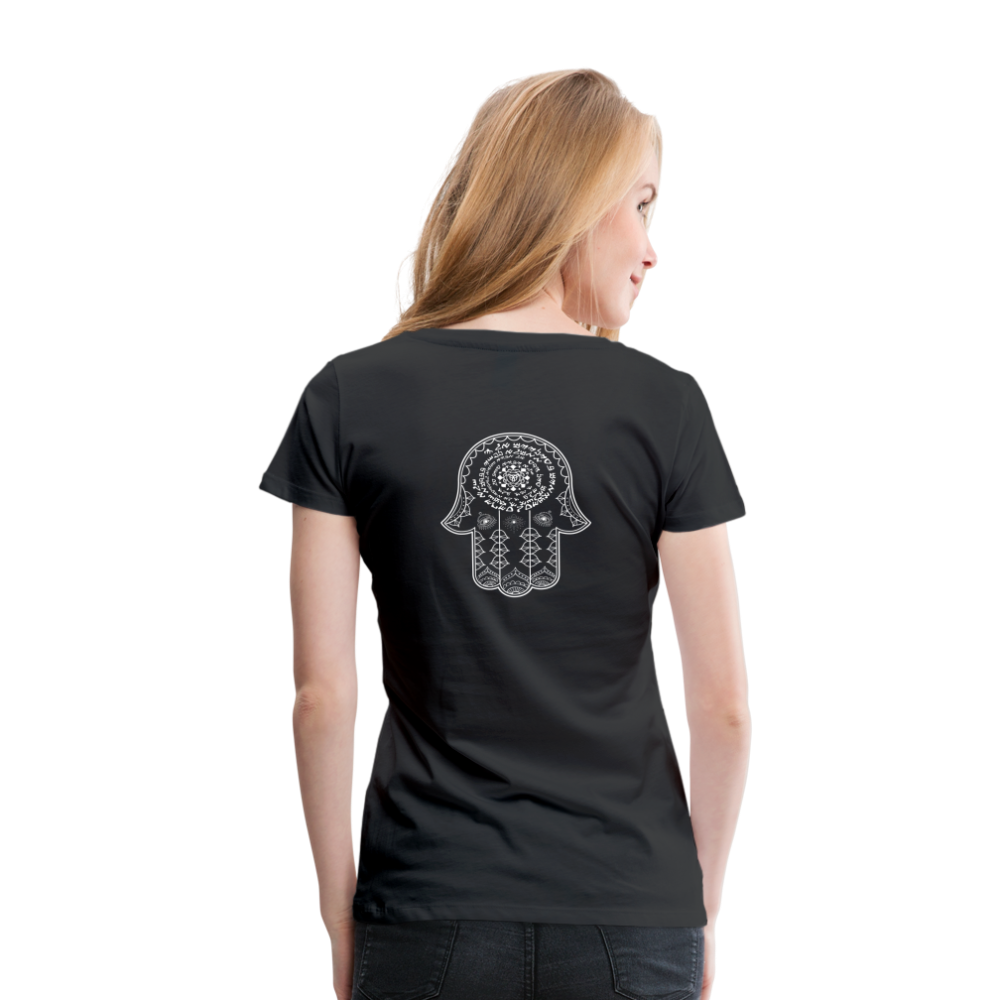 Hamsa Spell Womens T-Shirt - black