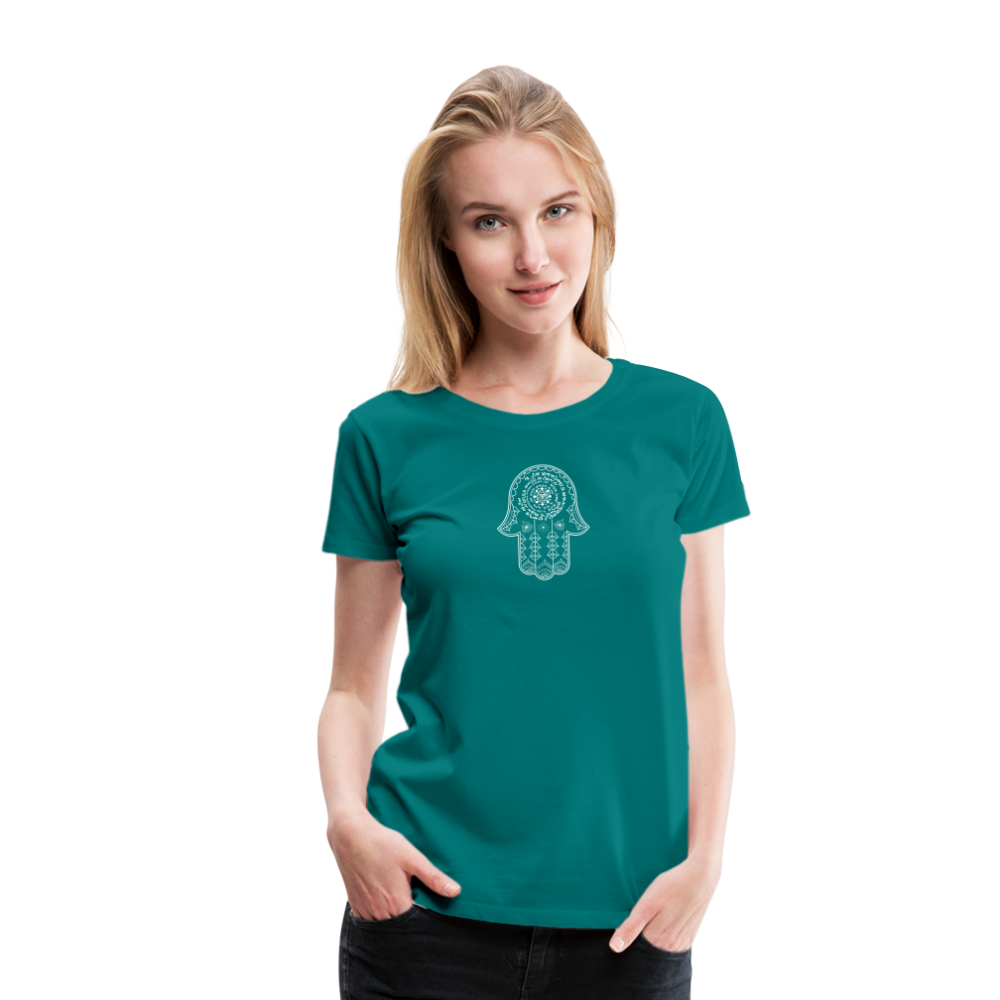 Hamsa Spell Womens T-Shirt - teal