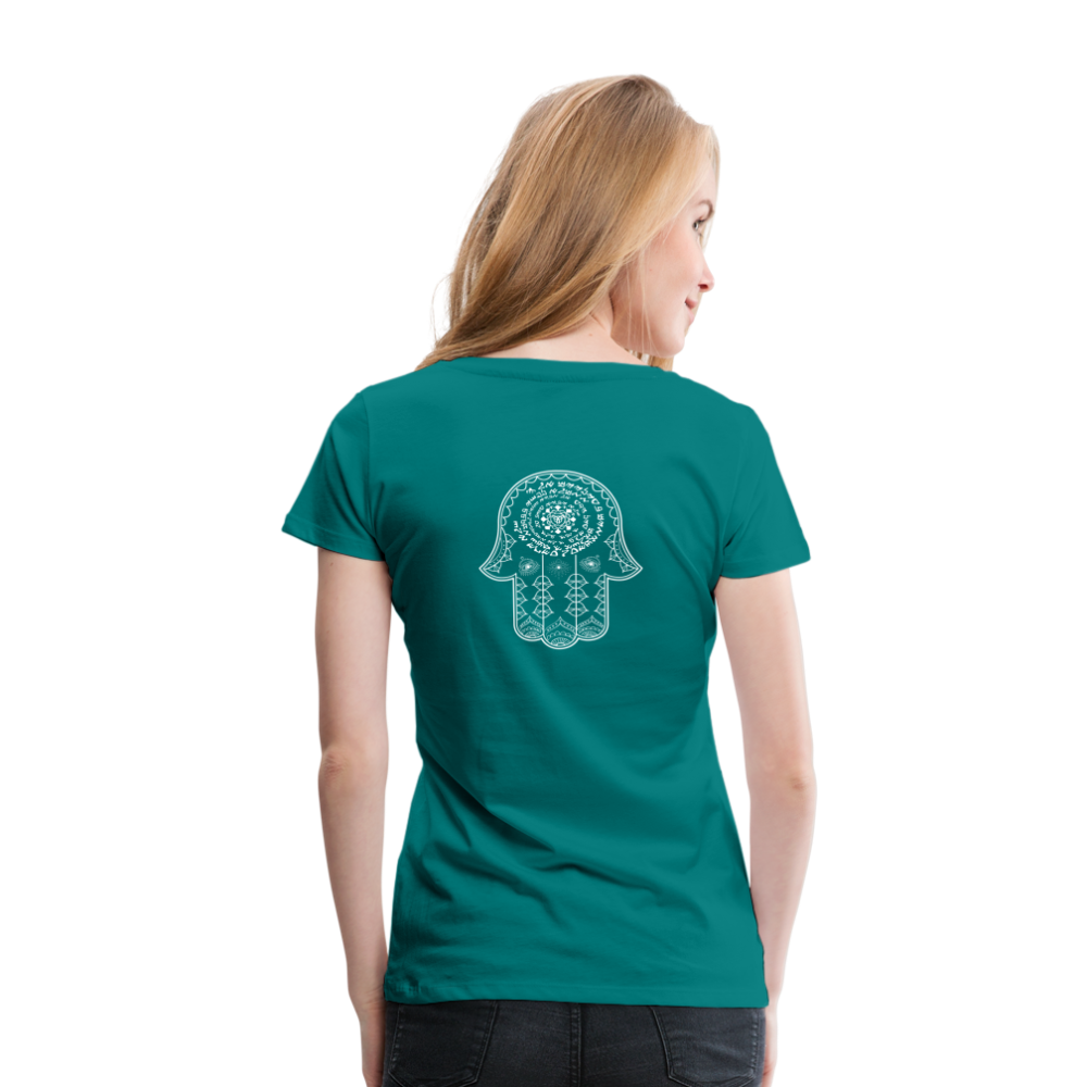 Hamsa Spell Womens T-Shirt - teal