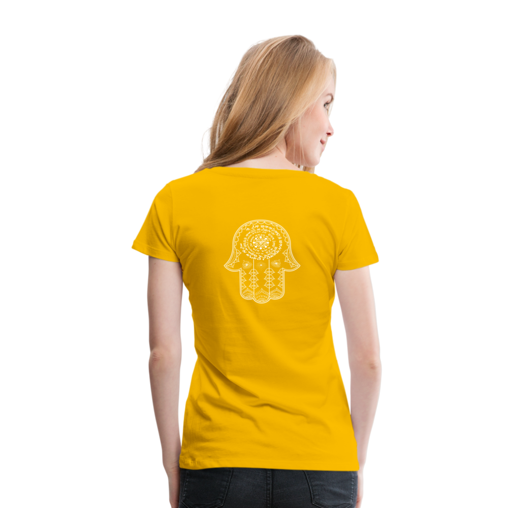 Hamsa Spell Womens T-Shirt - sun yellow