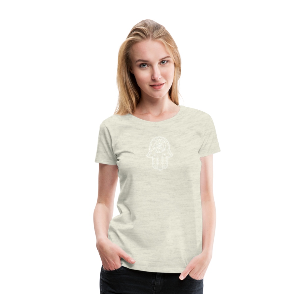 Hamsa Spell Womens T-Shirt - heather oatmeal