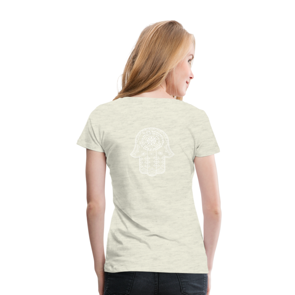 Hamsa Spell Womens T-Shirt - heather oatmeal