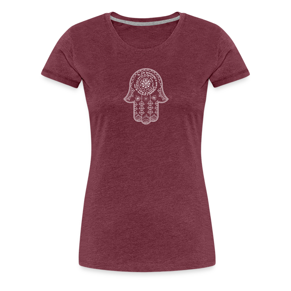 Hamsa Spell Womens T-Shirt - heather burgundy