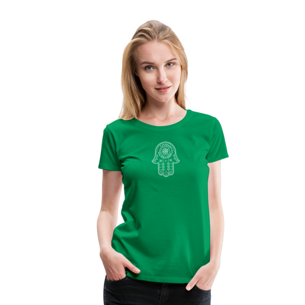 Hamsa Spell Womens T-Shirt - kelly green